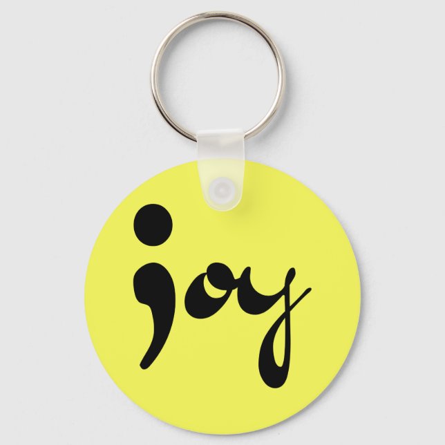 Joy Semicolon Keychain (Front)