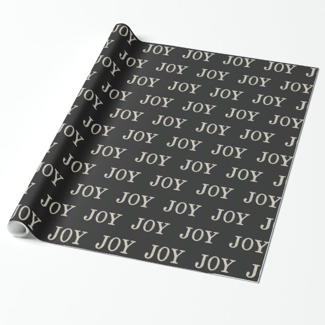 JOY (silver) Wrapping Paper (Unrolled)