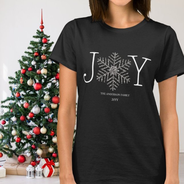 Joy Snowflake Family Christmas  T-Shirt (Creator Uploaded)