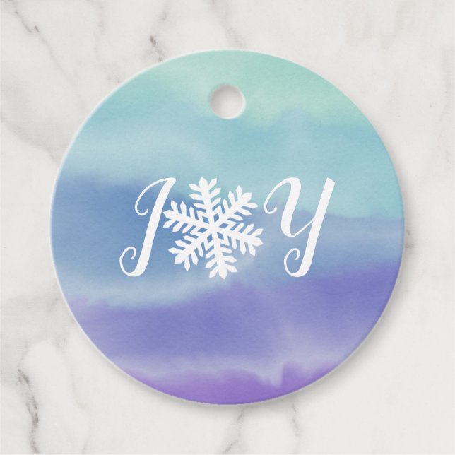 Joy Snowflake Favour Tags (Front)