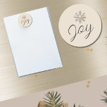 Joy Snowflake Holiday Magnet<br><div class="desc">This Joy Snowflake Holiday Magnet is a fantastic addition to your holiday decor or as a delightful stocking stuffer. Its elegant design features a brushed champagne gold snowflake and the word "Joy" on a light background, instantly elevating your festive ambiance. Whether you place it on your fridge, magnetic board, or...</div>