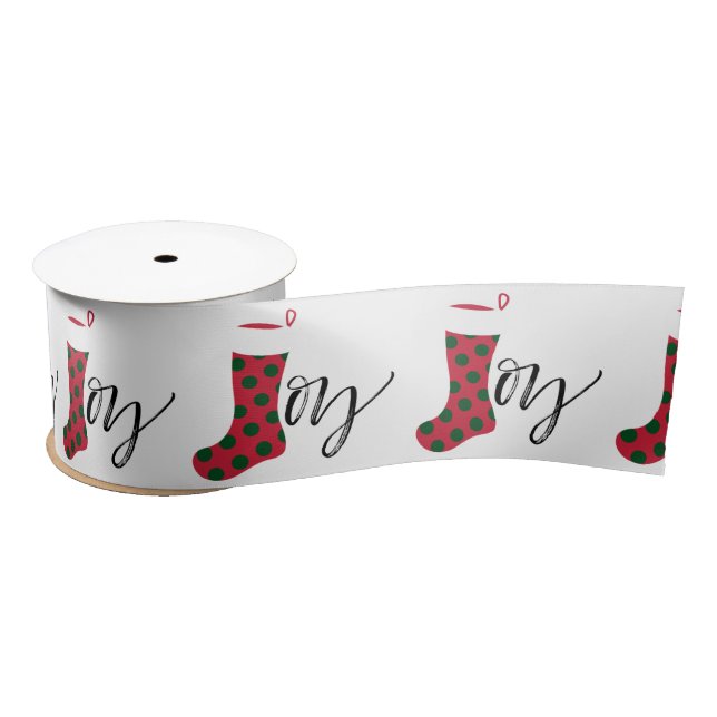 Joy Stocking Satin Ribbon (Spool)