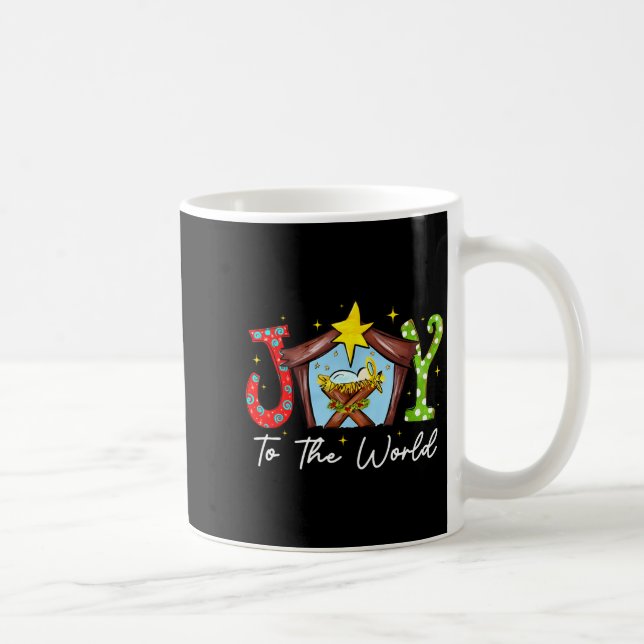 Joy To The World Baby Jesus Christmas Nativity Sce Coffee Mug (Right)