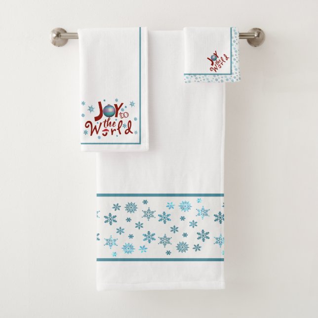 Joy To The World Bath Towel Set (Insitu)
