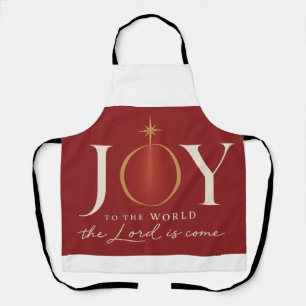JOY TO THE WORLD Christian Christmas Apron