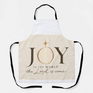 JOY TO THE WORLD Christian Christmas Apron