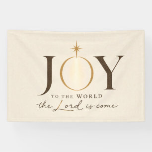 JOY TO THE WORLD Christian Christmas Banner