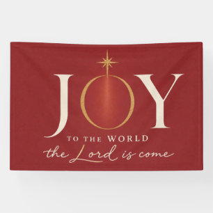 JOY TO THE WORLD Christian Christmas Banner
