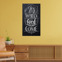 Joy to the World Christian Christmas Black Chalk