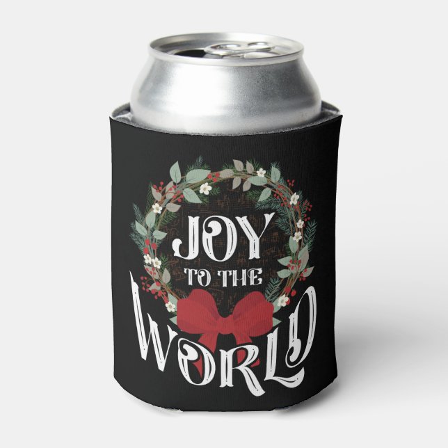 Joy To The World Christian Christmas Can Cooler (Can Front)