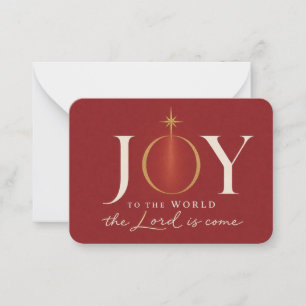 JOY TO THE WORLD Christian Christmas Card