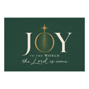 JOY TO THE WORLD Christian Christmas Photo Print