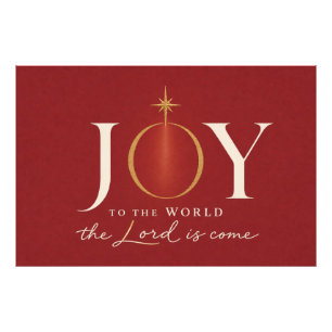 JOY TO THE WORLD Christian Christmas Photo Print