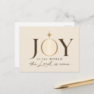 JOY TO THE WORLD Christian Christmas Postcard