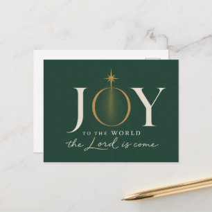 JOY TO THE WORLD Christian Christmas Postcard