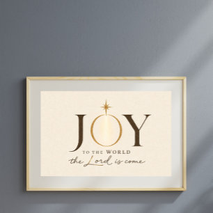JOY TO THE WORLD Christian Christmas Poster
