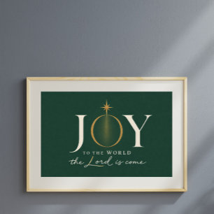 JOY TO THE WORLD Christian Christmas Poster