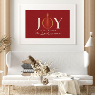 JOY TO THE WORLD Christian Christmas Poster