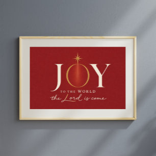 JOY TO THE WORLD Christian Christmas Poster