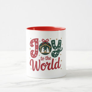 Joy to the World Christian Christmas Star Mug