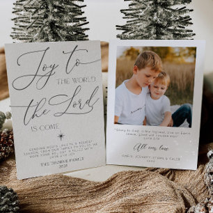 Joy To The World Christian Photo Holiday Card