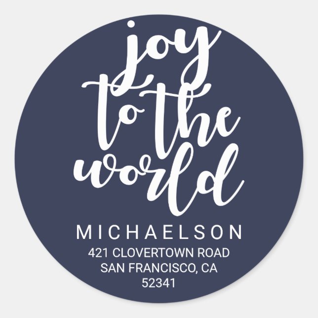 Joy to the World | Christmas Address Label (Front)