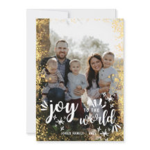 Joy to The World Christmas Card Holiday Card
