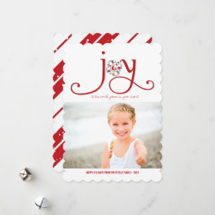 Joy To The World Christmas Cartoon Children Photo  Holiday Card