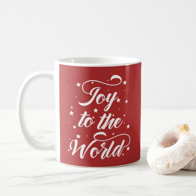 joy to the world Christmas Coffee Mug (With Donut)