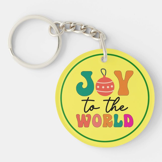 Joy to The World - Christmas Design-50835 Key Ring (Front)
