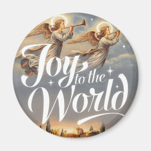 Joy to the World Christmas Design Magnet