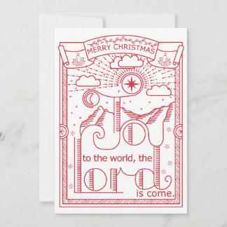 Joy To The World Christmas Festive Advent Invitation