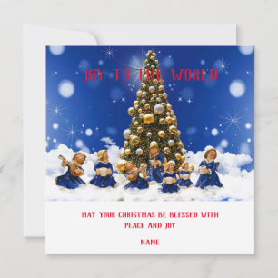 Joy to the World Christmas Flat Greeting Card
