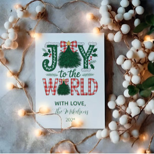 Joy to the World Christmas Holiday Card