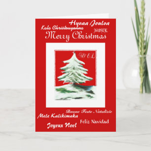 "Joy to the World"-Christmas Languages Holiday Card