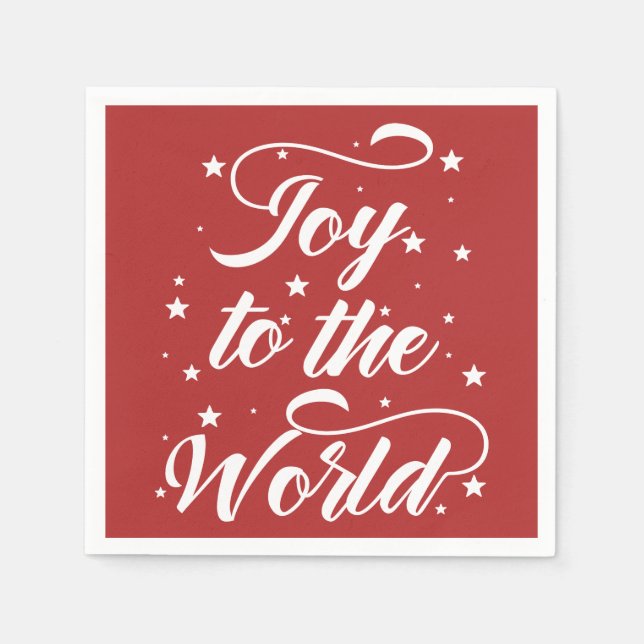 joy to the world Christmas Napkin (Front)