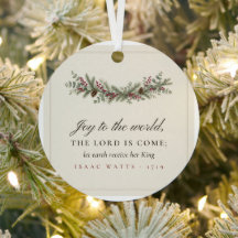 Joy to the World Christmas Ornament
