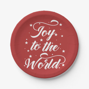 joy to the world Christmas Paper Plate