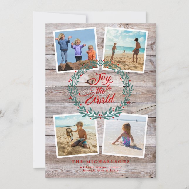JOY TO THE WORLD CHRISTMAS Photo Collage (Front)