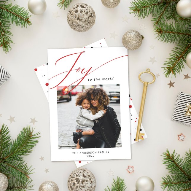 Joy to the World Christmas Photo Holiday Card (Creator Uploaded)