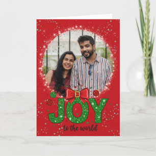 Joy To The World Christmas Photo Holiday Card