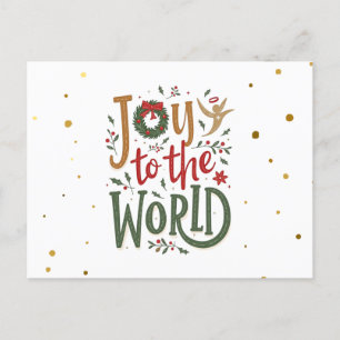 Joy To The World Christmas Postcard