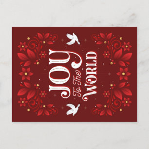 Joy to the World Christmas Postcard