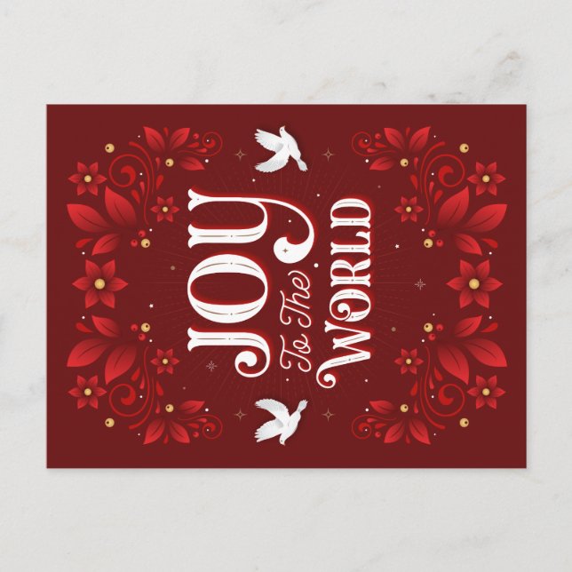 Joy to the World  Christmas Postcard (Front)