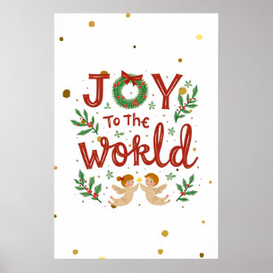 Joy To The World Christmas Poster Wall Art