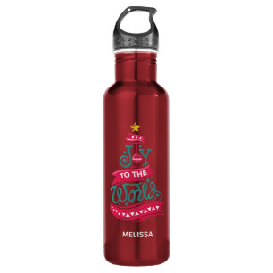 Joy to the World Christmas Quote Typography 710 Ml Water Bottle