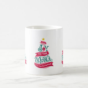 Joy to the World Christmas Quote Typography Coffee Mug