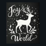 Joy to the World Christmas Reindeer chalkboard Poster<br><div class="desc">Add a touch of festive cheer to your home this holiday season with this beautiful "Joy to the World" reindeer poster. Featuring an elegant white reindeer and hand-drawn typography, this design evokes the warmth and joy of Christmas. Perfect for your living room, entryway, or as a thoughtful holiday gift. Celebrate...</div>
