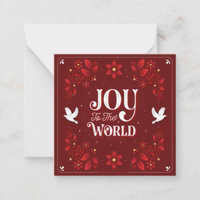Joy to the World Christmas Stationery Card (Front)