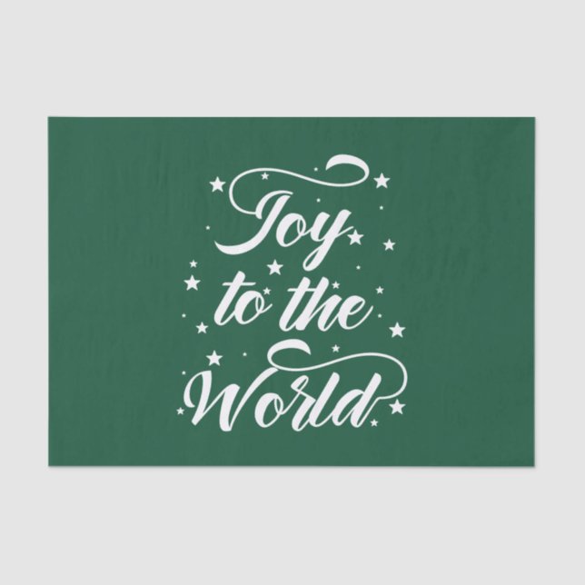 joy to the world Christmas Tissue Paper (Front)